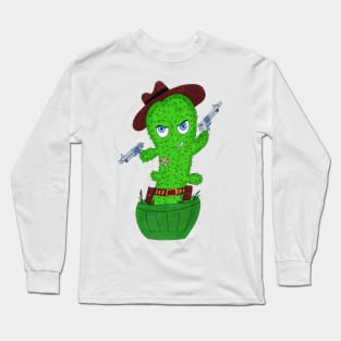 Cactus Cowboy Gunslinger Long Sleeve T-Shirt